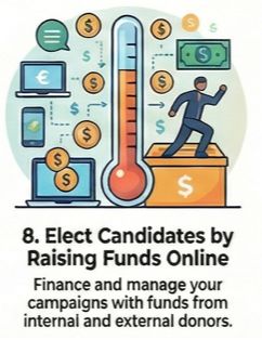 8. Elect Candidates by Raising Funds Online